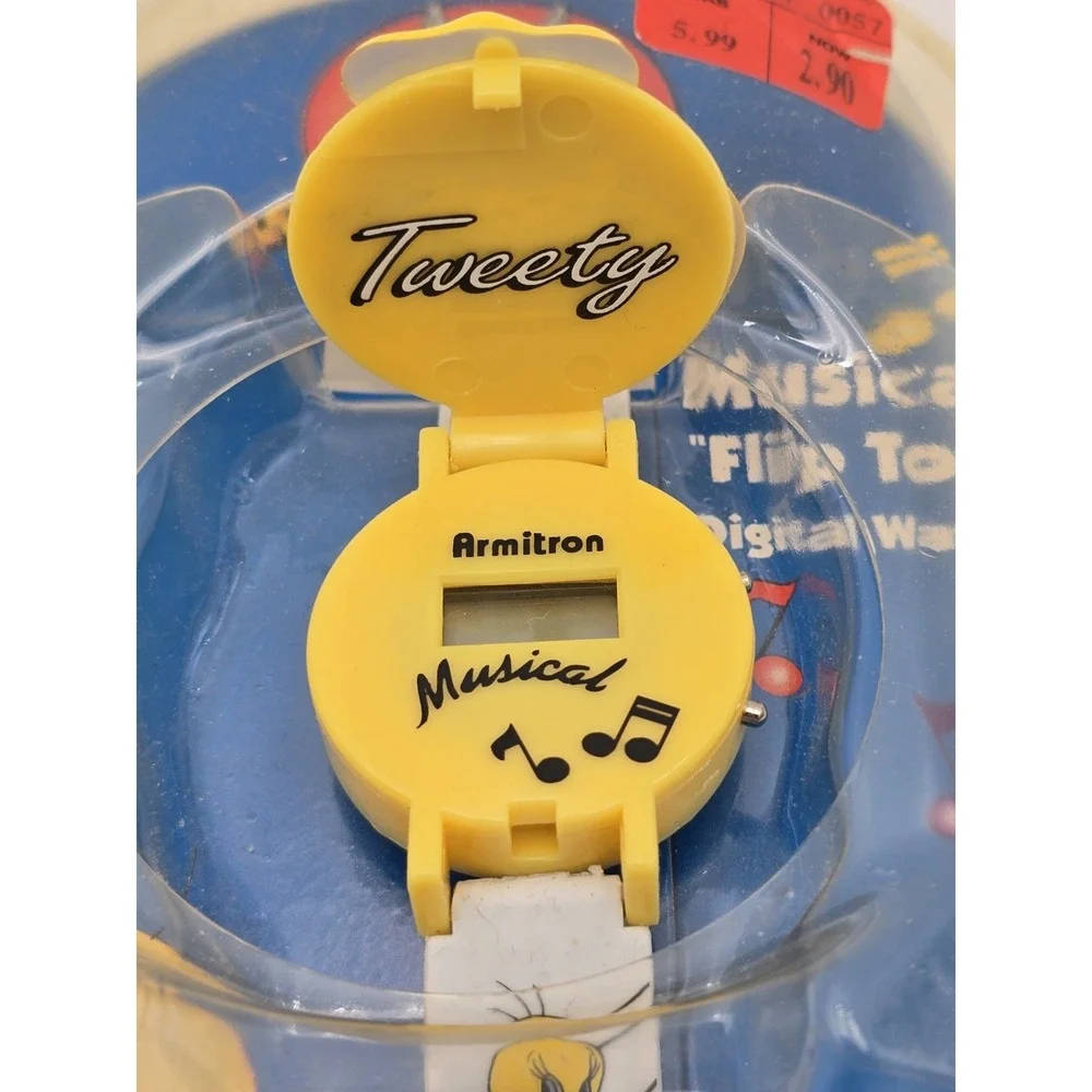 Tweety Bird‎ Musical Flip Top Watch Armitron New In Package Vintage Looney Tunes